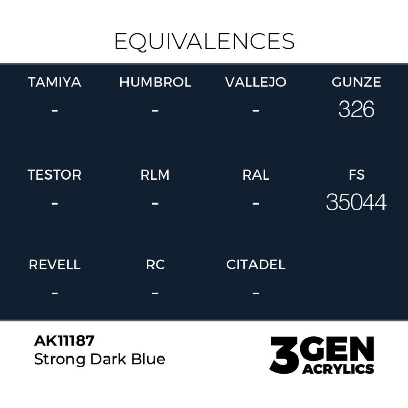  AK - Peinture 3gen : Strong Dark Blue - 17 ml