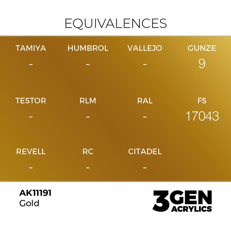  AK - Peinture 3gen : Gold - 17 ml