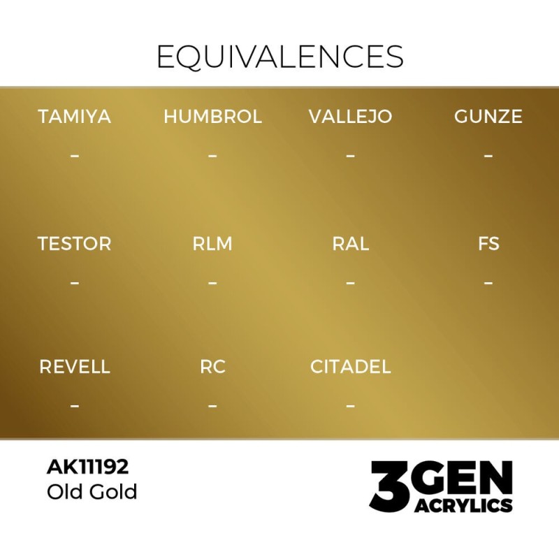 AK - Peinture 3gen : Old Gold - 17 ml