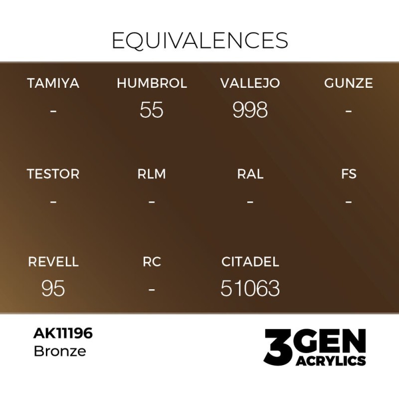  AK - Peinture 3gen : Bronze - 17 ml