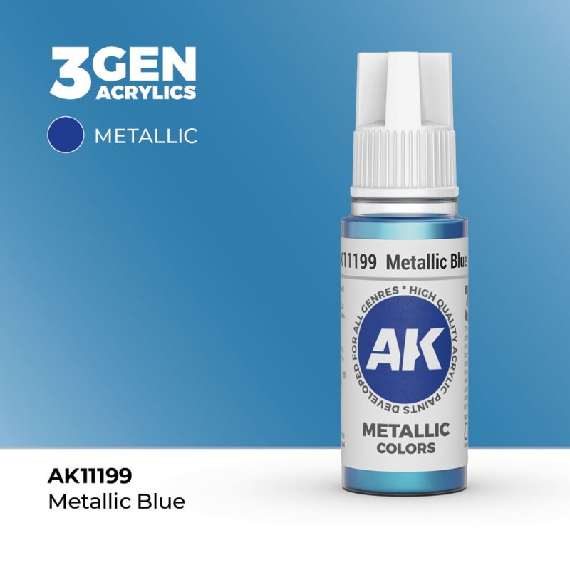 AK - Peinture 3gen : Metallic Blue - 17 ml