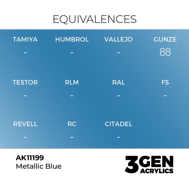  AK - Peinture 3gen : Metallic Blue - 17 ml