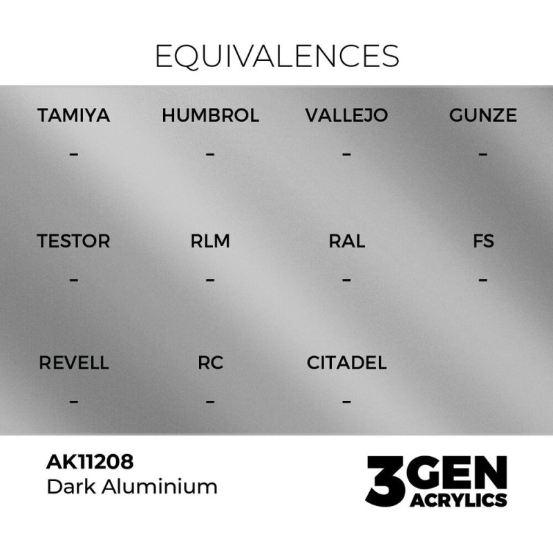  AK - Peinture 3gen : Dark Aluminium - 17 ml