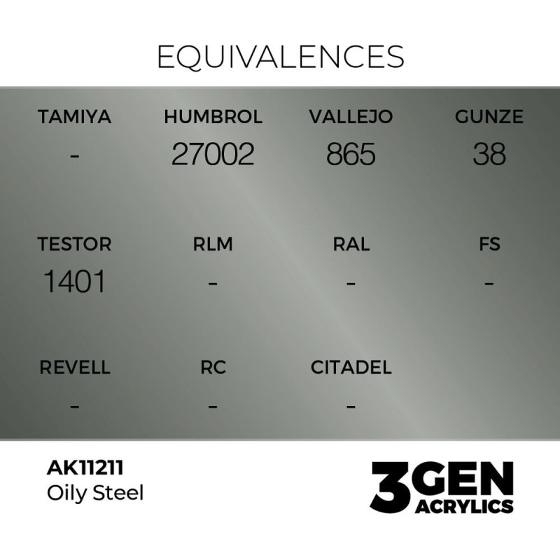  AK - Peinture 3gen : Oily Steel - 17 ml
