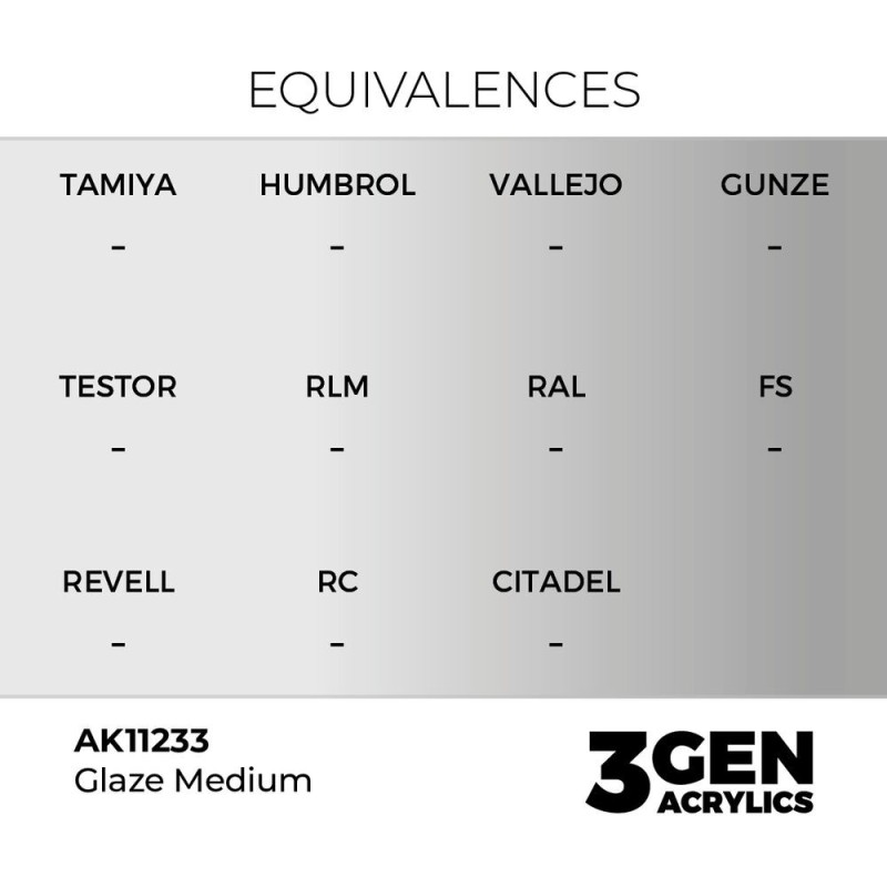  AK - Peinture 3gen : Glaze Medium - 17 ml