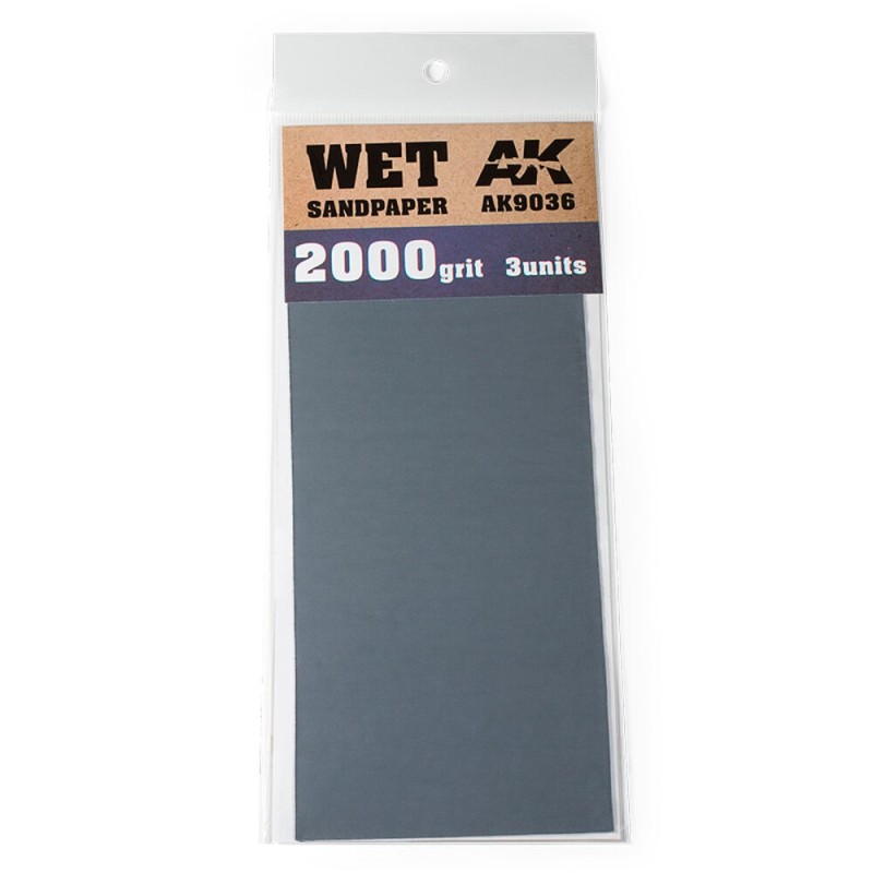 AK - Outil : Wet Sandpaper 2000 Grit. 3 units