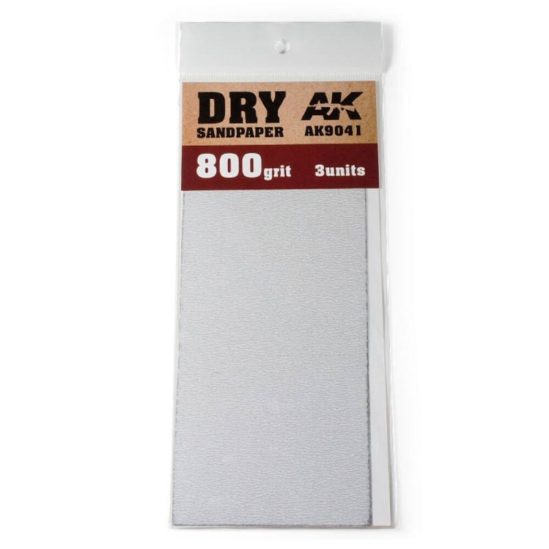 AK - Outil : Dry Sandpaper 800 Grit. 3 units