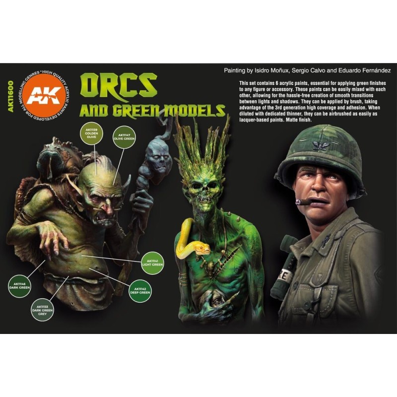  AK - Set de peintures 3gen : Orcs And Green Creatures