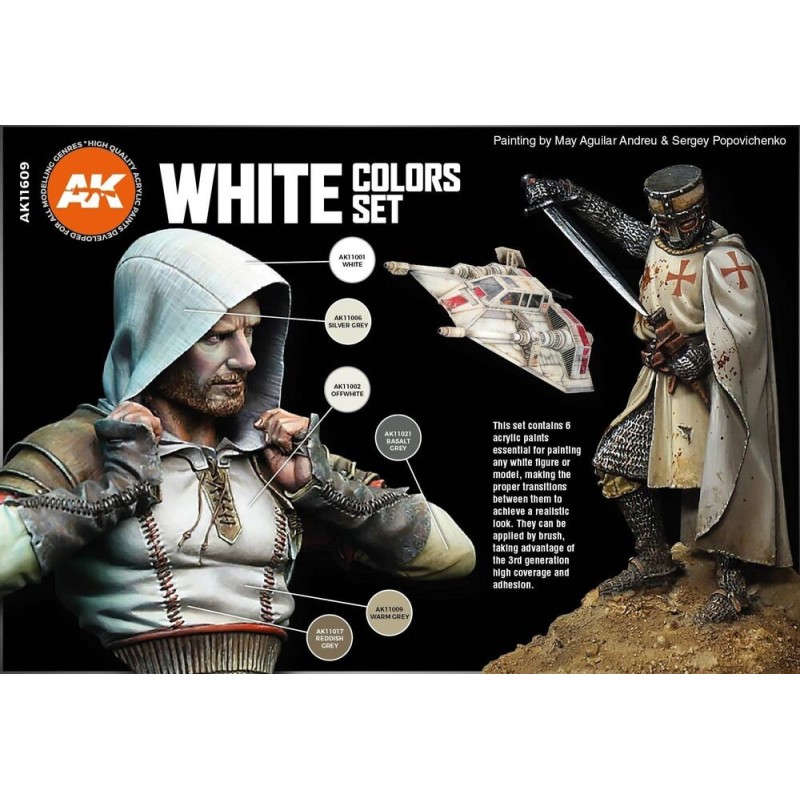  AK - Set de peintures 3gen : White Colors
