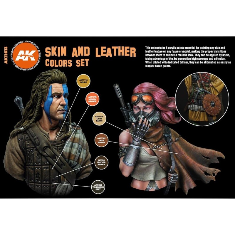  AK - Set de peintures 3gen : Skin And Leather Colors