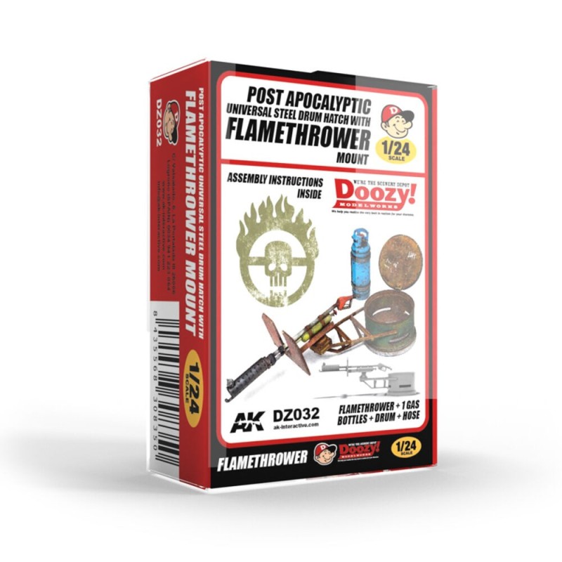 AK - Universal Steel Drum Hatch With Flamethrower Mount / Lanzallamas Post Apocalíptico Con Montura De Tambor