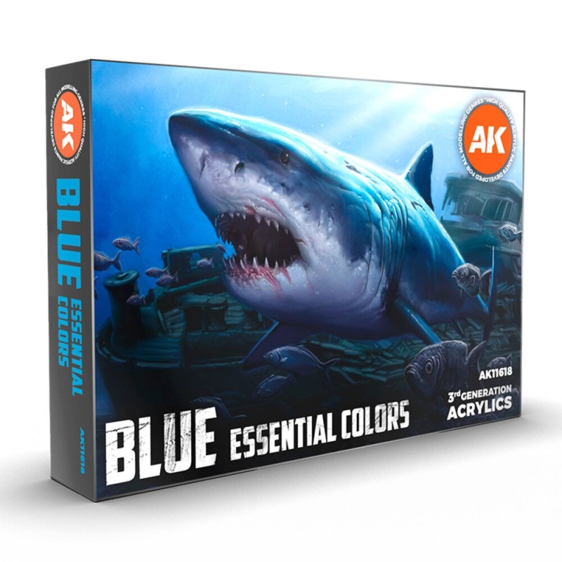 AK - Set de peintures 3gen : Blue Essential Colors