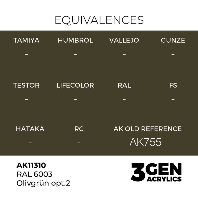  AK - Peinture 3gen : RAL 6003 Olivgrün opt.2