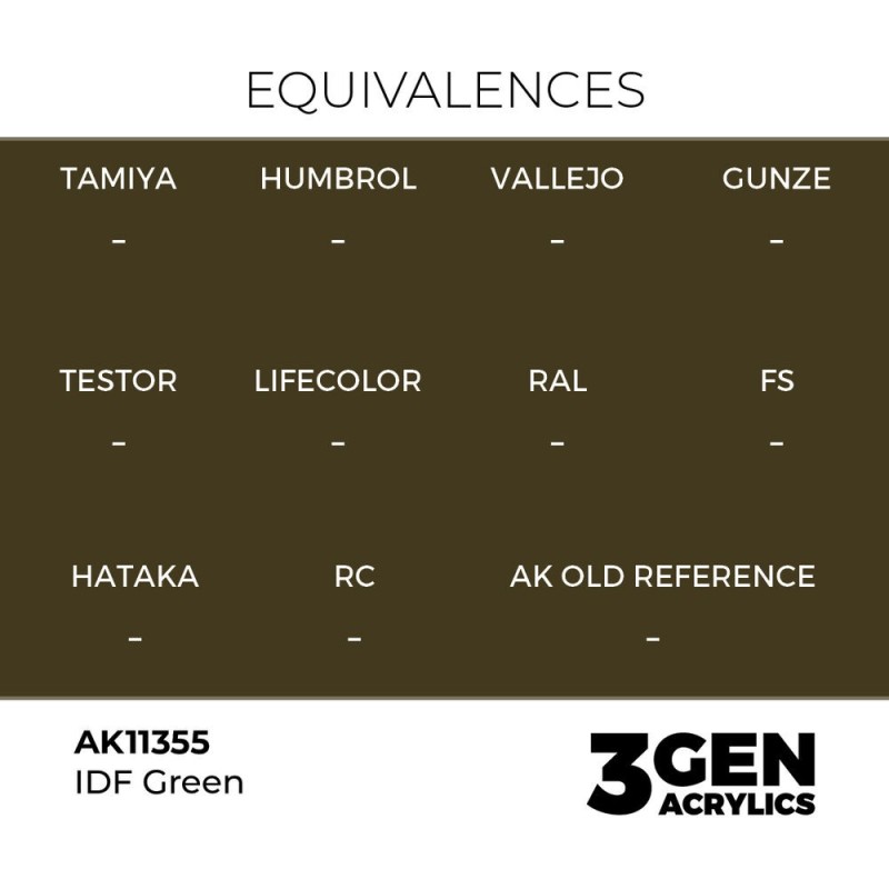  AK - Peinture 3gen : IDF Green