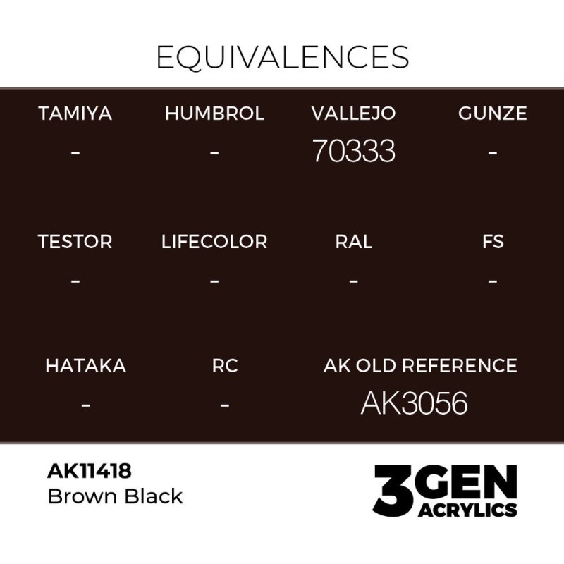  AK - Peinture 3gen : Brown Black