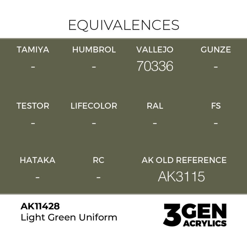  AK - Peinture 3gen : Light Green Uniform
