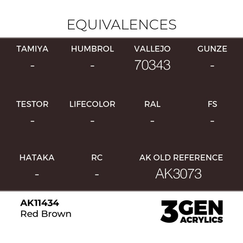  AK - Peinture 3gen : Red Brown