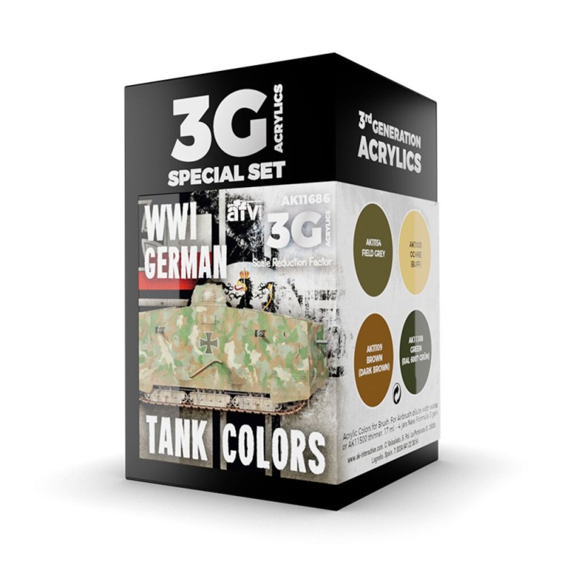 AK - Set de peintures 3gen : WWI German Tank Colors