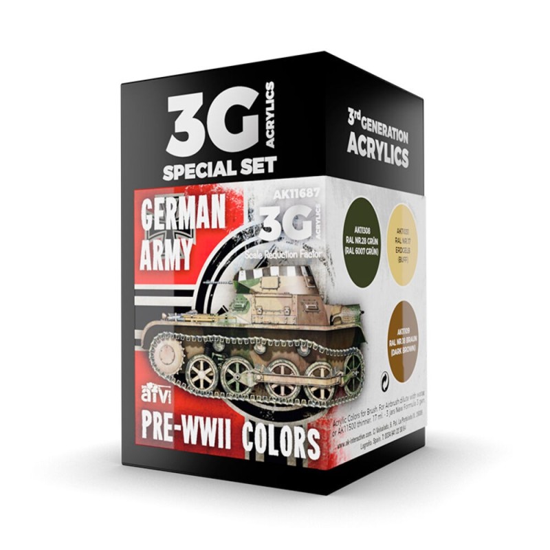 AK - Set de peintures 3gen : German Army Pre - WWII Colors