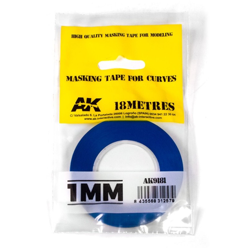AK - Outil : Blue masking Tape for curves 1 mm