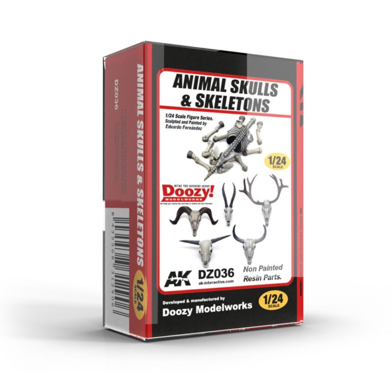 AK - Kit de modélisme : Animal Skulls & Skeletons / Calaveras De Animales & Esqueletos 1: 24