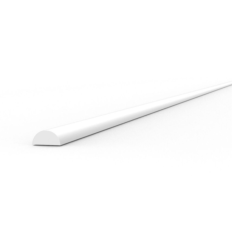 AK - Matériau de modélisme : Half cane 1.00 x 350 mm - Styrene Strip