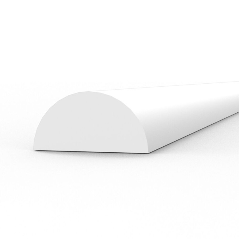 AK - Matériau de modélisme : Half cane 4.00 x 350 mm - Styrene Strip