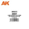 AK - Matériau de modélisme : 0.3mmthickness x 245 x 195 mm - Styrene Sheet
