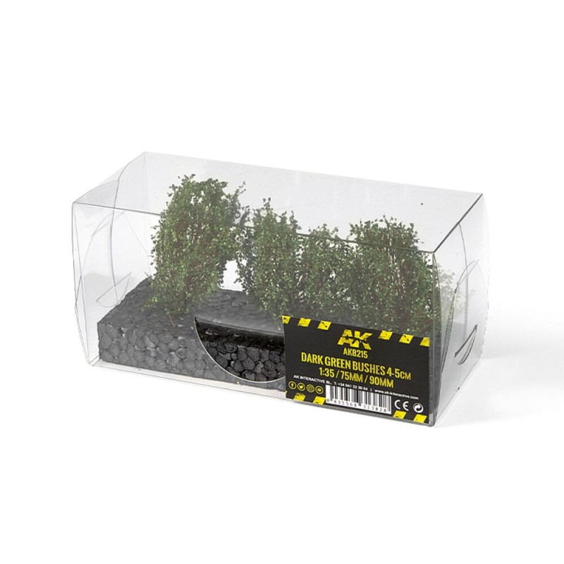AK - Décor végétal : Dark Green Bushes 4 - 6 cm