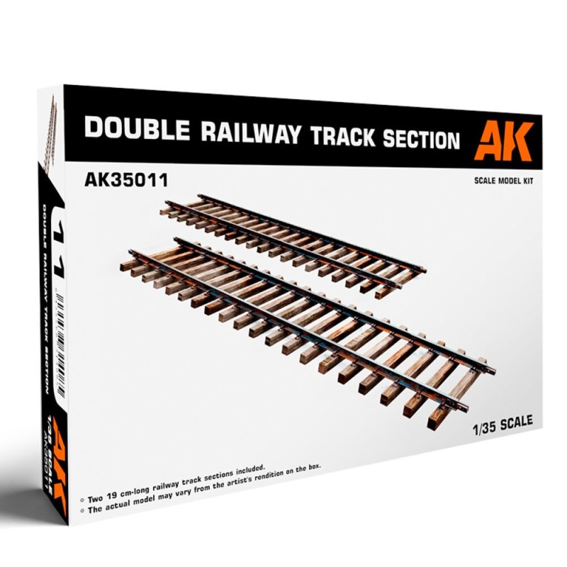 AK - Kit de modélisme : Double Railway Track Section 1/35