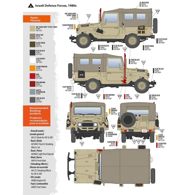  AK - Kit de modélisme : FJ43 Suv with Soft top IDF & Laf