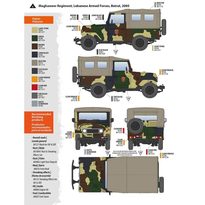  AK - Kit de modélisme : FJ43 Suv with Soft top IDF & Laf