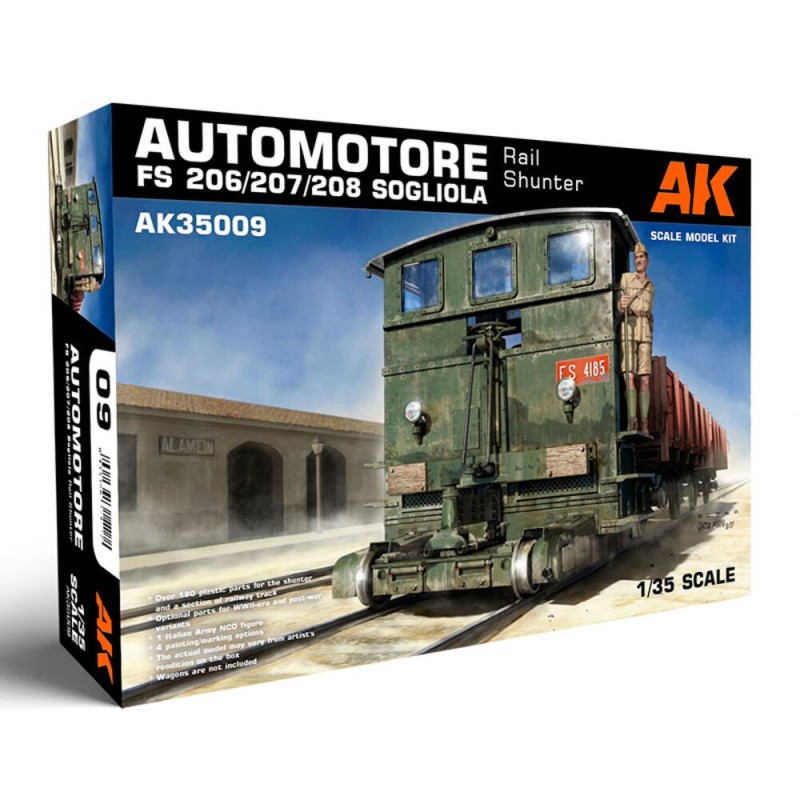 AK - Kit de modélisme : Automotore FS 206/207/208 Sogliola Rail Shunter 1/35
