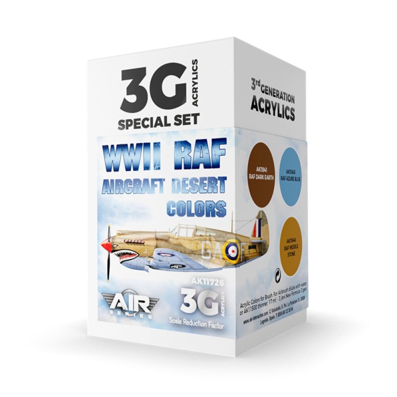 AK - Set de peintures 3gen : WWII RAF Aircraft Desert Colors