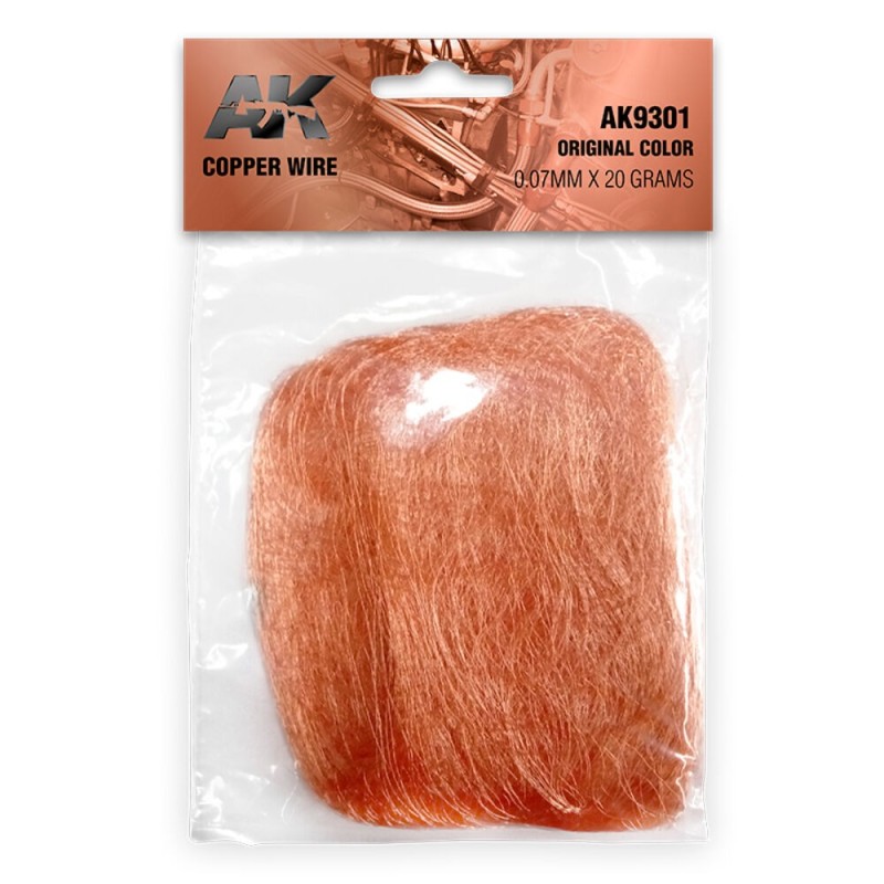 AK - Matériau de modélisme : Copper Wire 0.07 mm x 20 grams Original Color