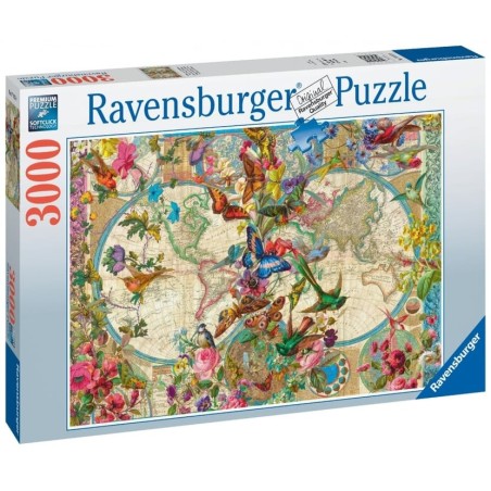 Puzzle carte de la faune et de la flore 3000p.