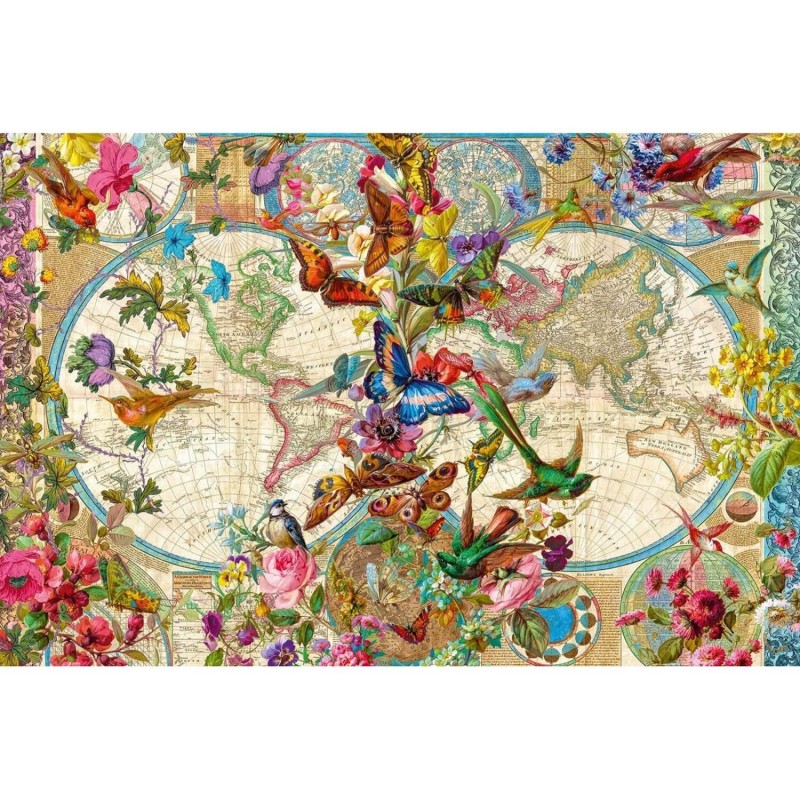 Puzzle carte de la faune et de la flore 3000p.