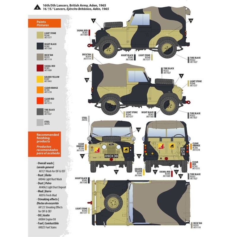  AK - Kit de modélisme : Land Rover 88 Series Iia Rover 8 1/35