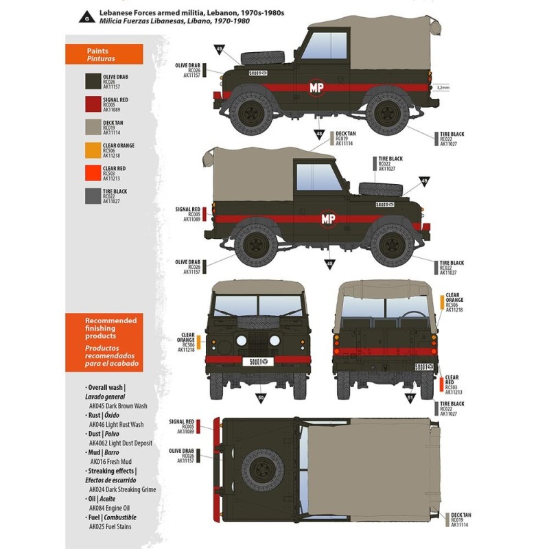  AK - Kit de modélisme : Land Rover 88 Series Iia Rover 8 1/35