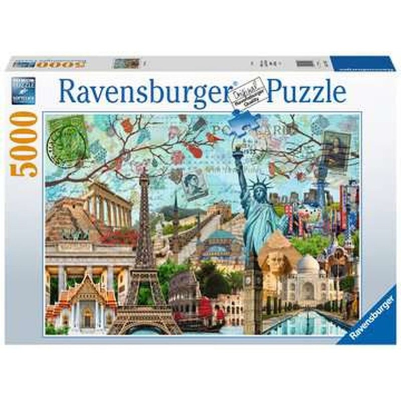 Puzzle - Carte postale des monuments - 5000p.