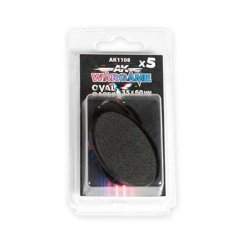 AK - Peinture 3gen : Plastic Wargame Bases. Oval Base 35X60 mm