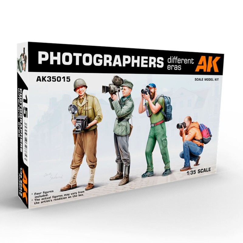 AK - Kit de modélisme : Photographers (Different Eras) 1/35.