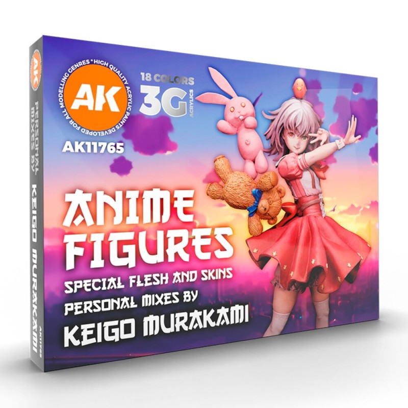 AK - Set de peintures 3gen : Anime Figures - Special Flesh And Skins - Signature By Keigo Murakami