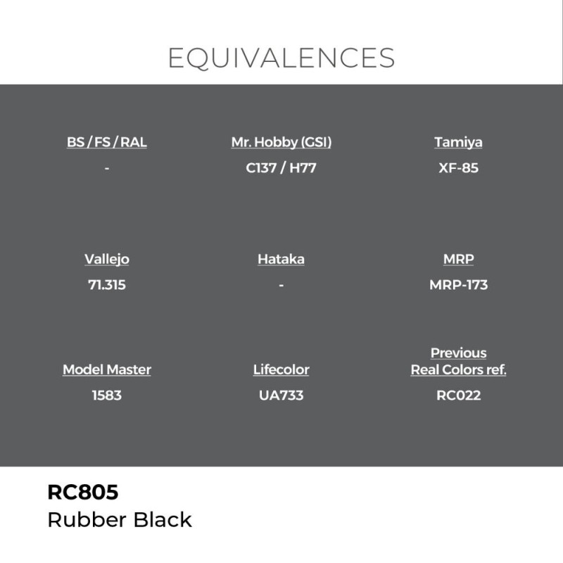  AK - Peinture Real Colors : Rubber Black - 17 ml