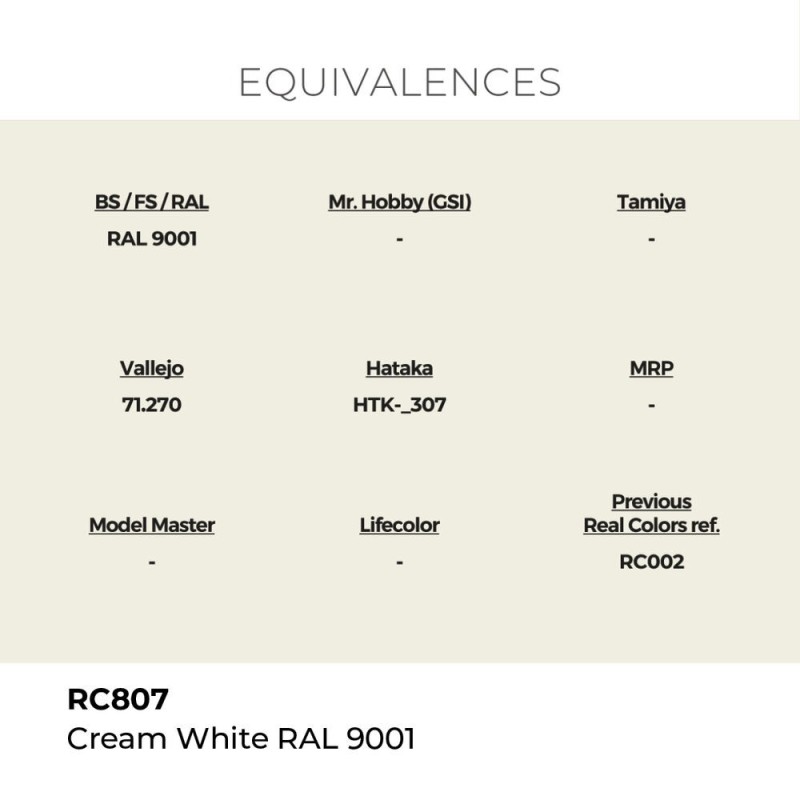  AK - Peinture Real Colors : Cream White RAL 9001 - 17 ml