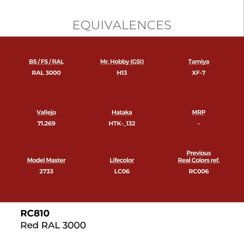  AK - Peinture Real Colors : Red RAL 3000 - 17 ml