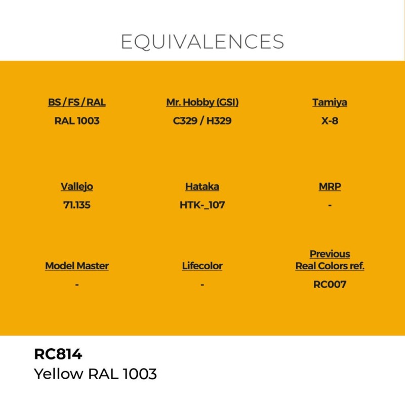  AK - Peinture Real Colors : Yellow RAL 1003 - 17 ml