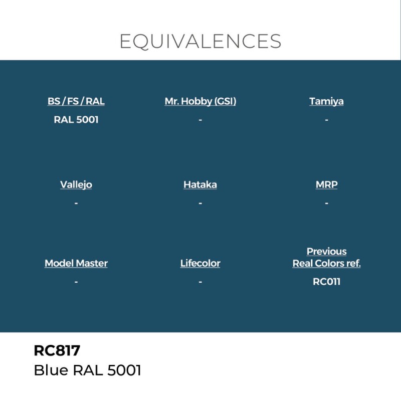  AK - Peinture Real Colors : Blue RAL 5001 - 17 ml