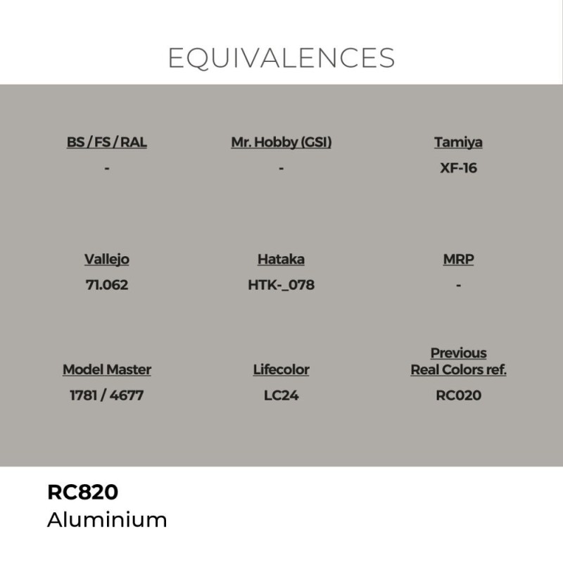  AK - Peinture Real Colors : Aluminium - 17 ml