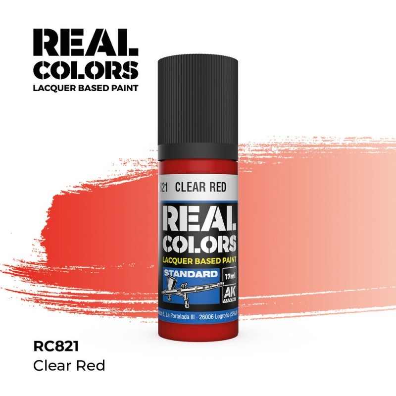 AK - Peinture Real Colors : Clear Red - 17 ml